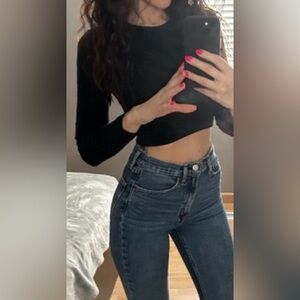 Vs pink xsmall long sleeve crop top